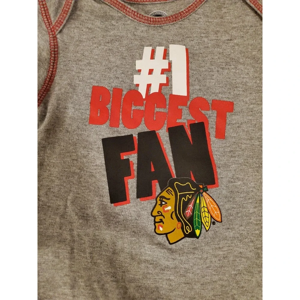 VF Chicago Blackhawks #1 Biggest Fan Size 18‎ Months One Piece Creeper Bodysuit
